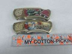 (2) Pocket Knives - Confederate Themed