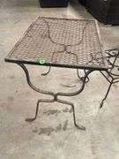 Metal Mesh Patio Table & Plant Stand