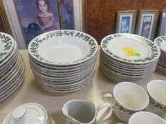 Formalities by Baum Bros Holly Berry China Set