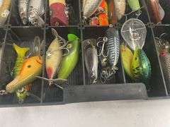 Large Collection of Fishing Lures in Tray