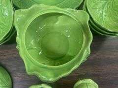Holland Mold D. Stewart Cabbage Leaf Dishes