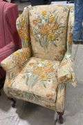 Floral Wingback Armchair