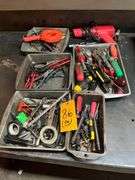 (5) Pans of Miscellaneous Tools, Pliers,