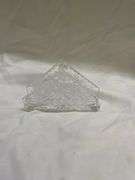 (2) Pressed Glass Pitchers and Leaded Crystal Napkin Holder