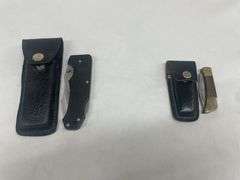 (2) Pocket Knives with Sheaths