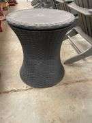 Outdoor Wicker-Style Side Table