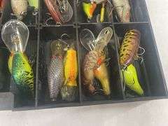 Large Collection of Fishing Lures in Tray