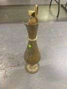 Etched India Brass Pitcher