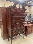 Traditional Mahogany Highboy Dresser