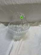 Towle Lead Crystal Basket with Handle