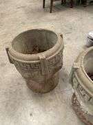 Pair of Concrete Outdoor Garden Urns
