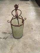 Metal and Glass Hanging Lantern