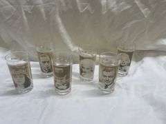 (6) Hollywood Legends Movie Star Glass Collection