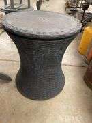 Outdoor Wicker-Style Side Table