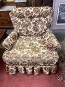 Upholstered Armchair with Floral Pattern