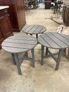 Set of Three Outdoor Side Tables