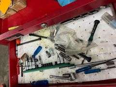 Red Rolling Tool Box & Contents