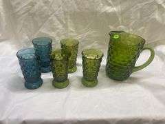 Indiana Glass Pitcher and (5) Tumblers