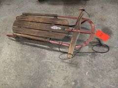 Wooden Sled with Metal Frame