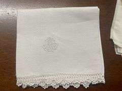 Collection of Assorted Cloth Napkins and Handkerchief
