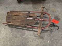 Wooden Sled with Metal Frame