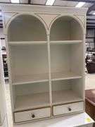 White Dixie Furniture Hutch with Drawers and Shelves
