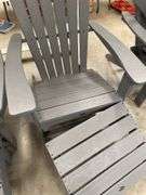 (2) Gray Trex Adirondack Chairs with Footstools
