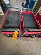 (2) Red Rolling Carts
