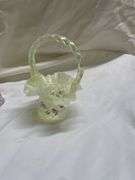 Collection of Fenton and Hand-Painted Glass Baskets and Bell