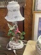 (4) Porcelain Hummingbird Accent Lamps, Works