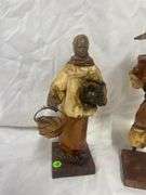 Pair of Folk Art Paper Mache Figures