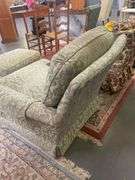 Upholstered Chair with Ottoman