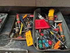 (2) Pans of Screwdrivers, Allen Wrenches