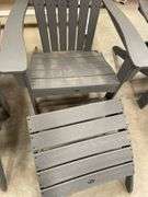 (2) Gray Trex Adirondack Chairs with Footstools