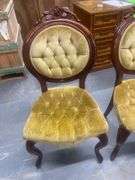 Set of Two Oval Back Parlor Chairs