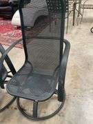 Set of Four Outdoor Swivel Chairs