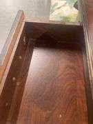 Dark Wood Side Table with Drawer