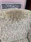 Upholstered Chair with Ottoman