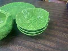 Holland Mold D. Stewart Cabbage Leaf Dishes