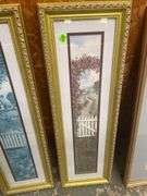 Pair of Framed Prints with Country Cottage Scenes