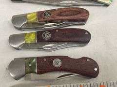 (4) Pocket Knives with Wood Handles