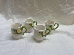 (4) Geo. Z. Lefton Floral Mugs
