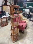 Wooden Corner Display Shelf