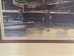 Signed Framed Harbor Master Ship Print