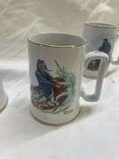 (4) Norman Rockwell Mugs