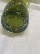 Pair of Green Art Glass Vases