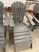 (2) Gray Trex Adirondack Chairs with Footstools