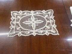Assorted Handmade Doilies and Table Linens