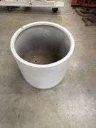 Round White Composite Planter