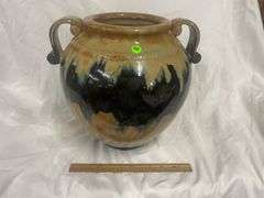 Earthenware Pottery Vessel with Handles